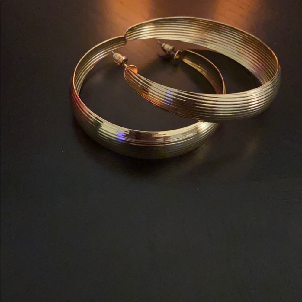 Gold hoop earrings